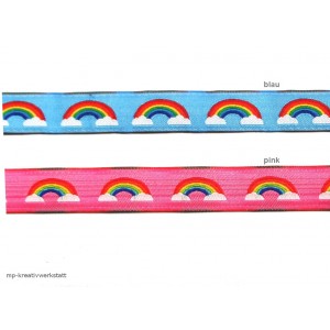 1m Webband Regenbogen 15mm breit